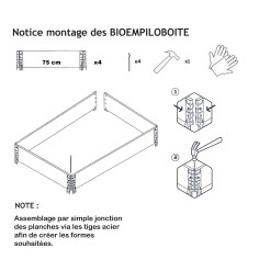 Réhausse de palette BIOEMPILOBOITE en bois naturel