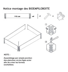 Réhausse de palette BIOEMPILOBOITE en bois naturel