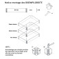 Orto in legno naturale quadrato 1000x1000mm altezza 585mm