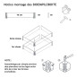Giardino in legno naturale quadrato 800x800mm altezza 390mm