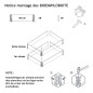 Giardino in legno naturale quadrato 600x600mm altezza 390mm Giardino in legno naturale quadrato 600x600mm altezza 390mm