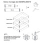 Giardino in legno naturale quadrato 600x400mm altezza 585mm Giardino in legno naturale quadrato 600x400mm altezza 585mm
