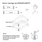 Giardino in legno naturale quadrato 800x400mm altezza 390mm Giardino in legno naturale quadrato 800x400mm altezza 390mm