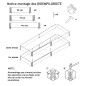 Giardino in legno naturale quadrato 2000 x 400mm di altezza 390mm Giardino in legno naturale quadrato 2000 x 400mm di altezza 390mm