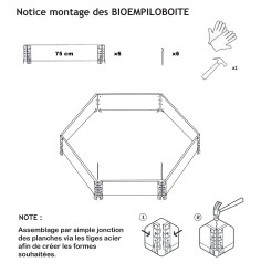 Réhausse de palette BIOEMPILOBOITE en bois naturel