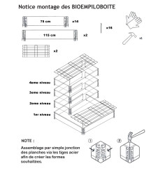 Composteur en bois naturel de 570 litres