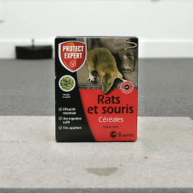 BelgaRat 25 (céréales) - 120 sachets pré-dosés 25 g = 3 kg - Anti-rats très  puissant