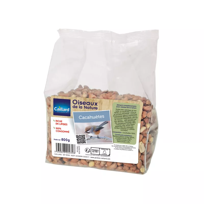 Sac de cacahuètes 800 grs pour oiseaux de la nature