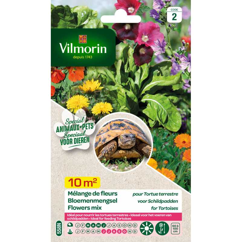 Bustina di semi Miscuglio di fiori per testuggini terrestri 10 m² Bustina di semi Miscuglio di fiori per testuggini terrestri 10 m²
