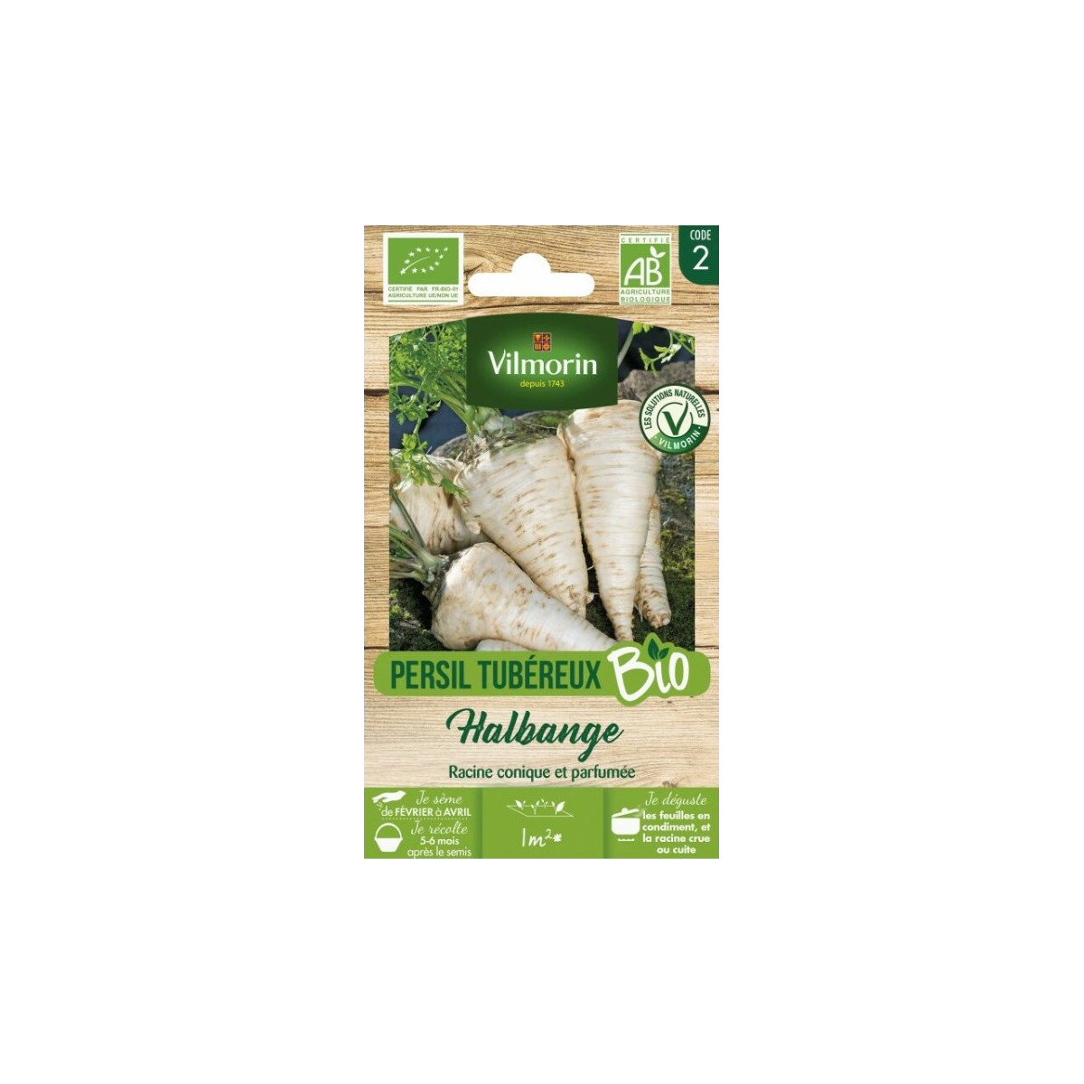 Organic Turnip-Rooted Parsley Halbange Seeds Vilmorin | Multitanks
