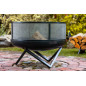 Garden brazier in SANTIAGO steel from 60 to 100cm in diameter with high quality finish