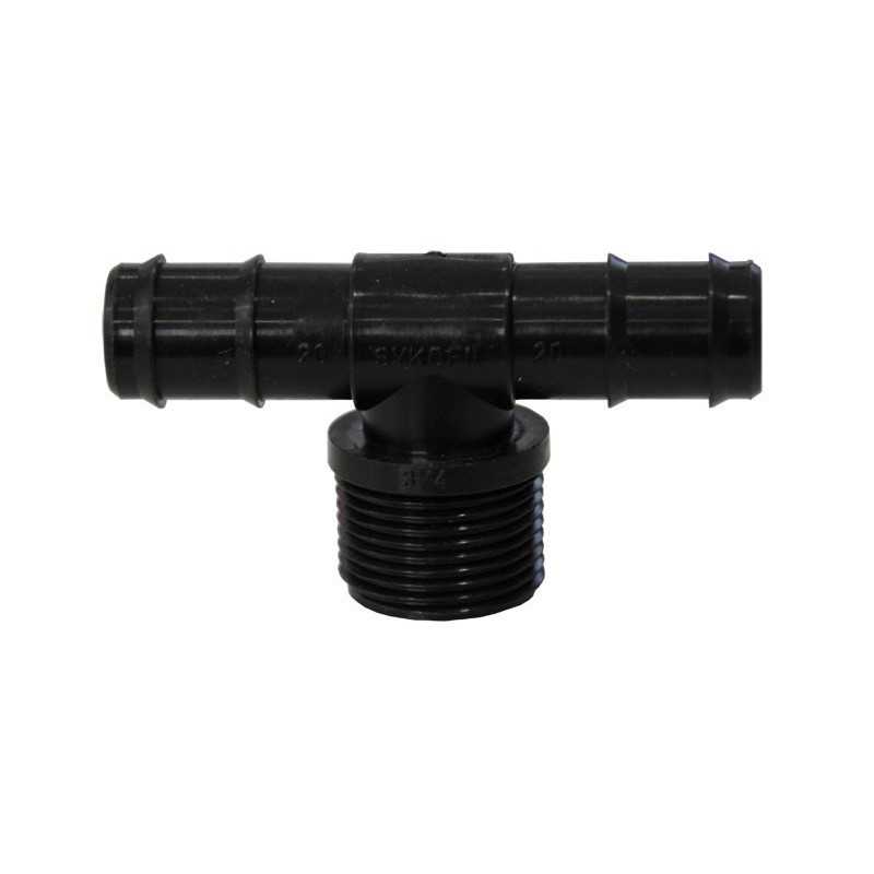 Barbed Tee - Male Threaded 20x3/4x20