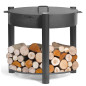 Raised garden brazier in steel MONTANA HIGH from 60 to 80cm in diameter with pyre