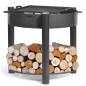 Braséro de jardin surélevé en acier MONTANA HIGH de 60 à 80cm de diamètre avec bûcher Braséro de jardin surélevé en acier MONTANA HIGH de 60 à 80cm de diamètre avec bûcher