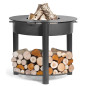 Raised garden brazier in steel MONTANA HIGH from 60 to 80cm in diameter with pyre