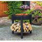 Braséro de jardin surélevé en acier MONTANA HIGH de 60 à 80cm de diamètre avec bûcher Braséro de jardin surélevé en acier MONTANA HIGH de 60 à 80cm de diamètre avec bûcher