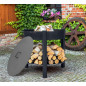 Braciere da giardino sopraelevato in acciaio MONTANA HIGH da 60 a 80cm di diametro con pira Braciere da giardino sopraelevato in acciaio MONTANA HIGH da 60 a 80cm di diametro con pira