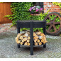 Raised garden brazier in steel MONTANA HIGH from 60 to 80cm in diameter with pyre
