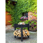 Raised garden brazier in steel MONTANA HIGH from 60 to 80cm in diameter with pyre