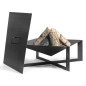 Garden brazier CUBA 70 x 70 cm in high quality steel