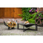 Garden brazier CUBA 70 x 70 cm in high quality steel