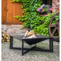 Garden brazier CUBA 70 x 70 cm in high quality steel