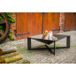 Garden brazier CUBA 70 x 70 cm in high quality steel