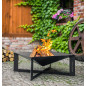 Garden brazier CUBA 70 x 70 cm in high quality steel