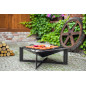 Garden brazier CUBA 70 x 70 cm in high quality steel