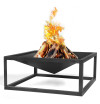 SQUARE steel garden brazier of 70x70 cm with high quality finish
