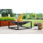 SQUARE steel garden brazier of 70x70 cm with high quality finish