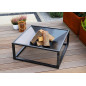 SQUARE steel garden brazier of 70x70 cm with high quality finish