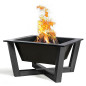 BRASIL garden brazier in steel of 70x70 cm with high quality finish