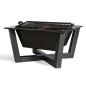 BRASIL garden brazier in steel of 70x70 cm with high quality finish