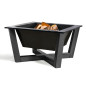 BRASIL garden brazier in steel of 70x70 cm with high quality finish