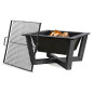 BRASIL garden brazier in steel of 70x70 cm with high quality finish