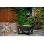 BRASIL garden brazier in steel of 70x70 cm with high quality finish