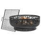 BOSTON 80cm diameter steel garden brazier with high quality finish