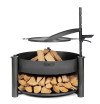 Garden brazier diam 80cm with multifunctional grid MONTANA X of 60cm