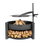 Garden brazier diam 80cm with multifunctional grid MONTANA X of 60cm Garden brazier diam 80cm with multifunctional grid MONTANA X of 60cm