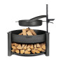 Garden brazier diam 80cm with multifunctional grid MONTANA X of 60cm Garden brazier diam 80cm with multifunctional grid MONTANA X of 60cm