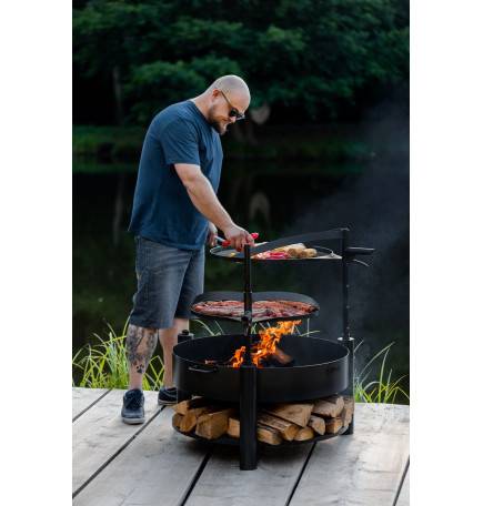 Brasero Exterieur, Ø 76 cm Brasero Barbecue avec Grille, Aspect