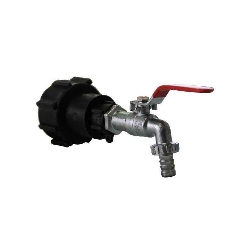 S60x6 Polypropylene Fitting with Chrome Brass Tap 25mm S60x6 Polypropylene Fitting with Chrome Brass Tap 25mm