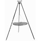 Barbecue Grille de Cuisson suspendu sur Trépied 180 cm - en acier de 50 cm à 80cm de diametre