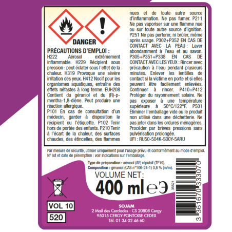 Acto Special Insectos Voladores Aerosol 400ml - Repelente Geraniol
