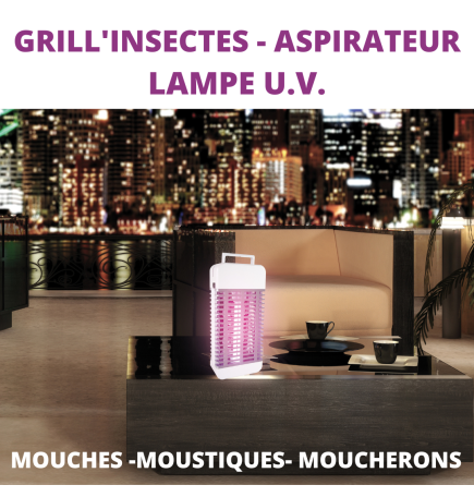 Acto aspirateur moustiques et volants Lampe UV 80m2