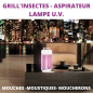 U.V LAMP GRILL'INSECTES con aspirapolvere - tripla azione
