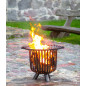 Brasero exterior Cesta de fuego "VERONA" fabricada en acero, de alta calidad, Made in Europe