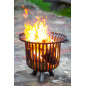 Brasero exterior Cesta de fuego "VERONA" fabricada en acero, de alta calidad, Made in Europe