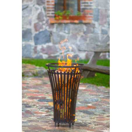 Cookking Braséro FLAME Panier Feu Acier 45cm Jardin Terrasse